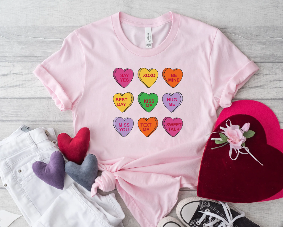 Valentines,Candy Heart Shirts(QS1218)