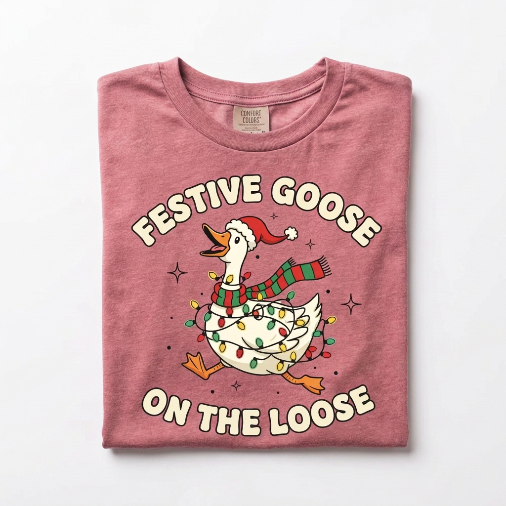 Festive Goose,Christmas Shirts(QS1174)