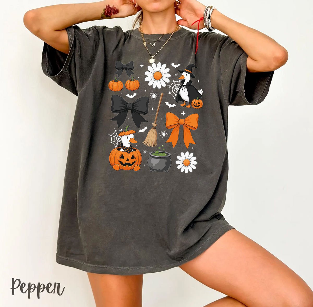 Halloween,Cute Duck,Pumpkins(QS1472)