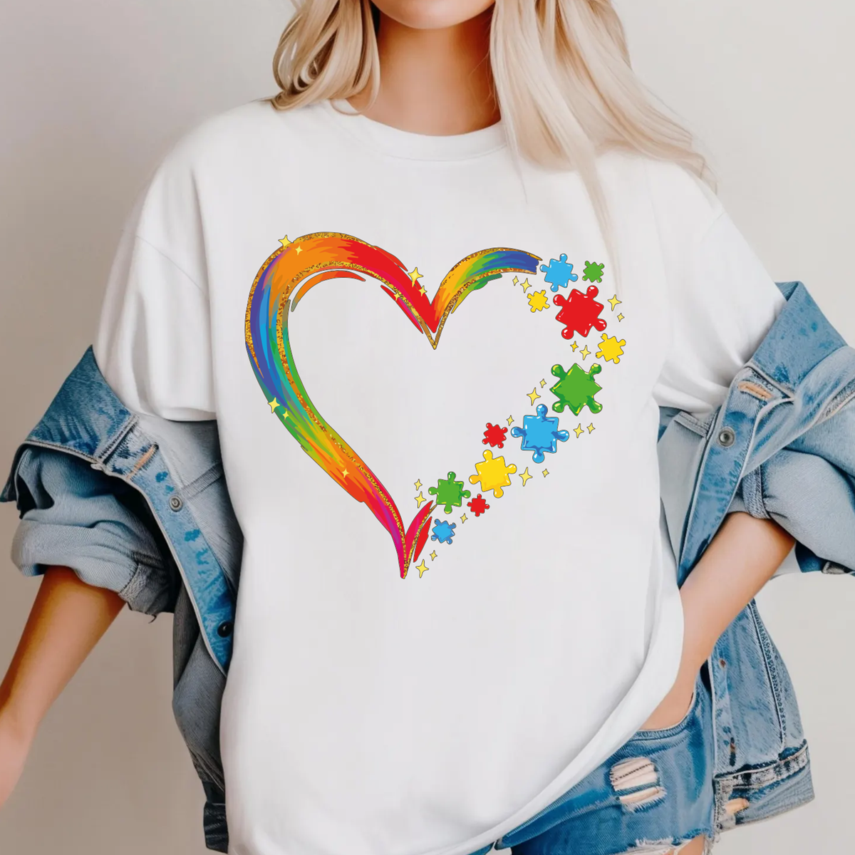 Heart Puzzle,Valentines Day Shirt(QS1298)