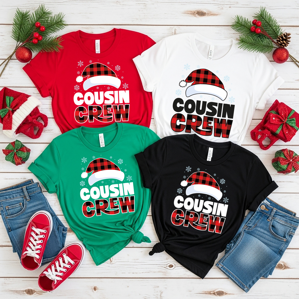 Santa Cousin Crew,Christmas Shirts(QS1125)