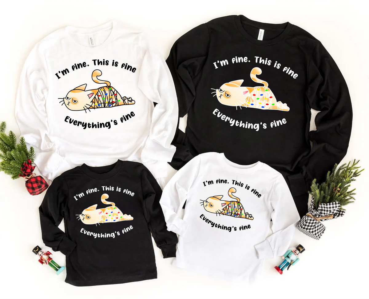 Im Fine Cat,Funny Shirts(QS1178)