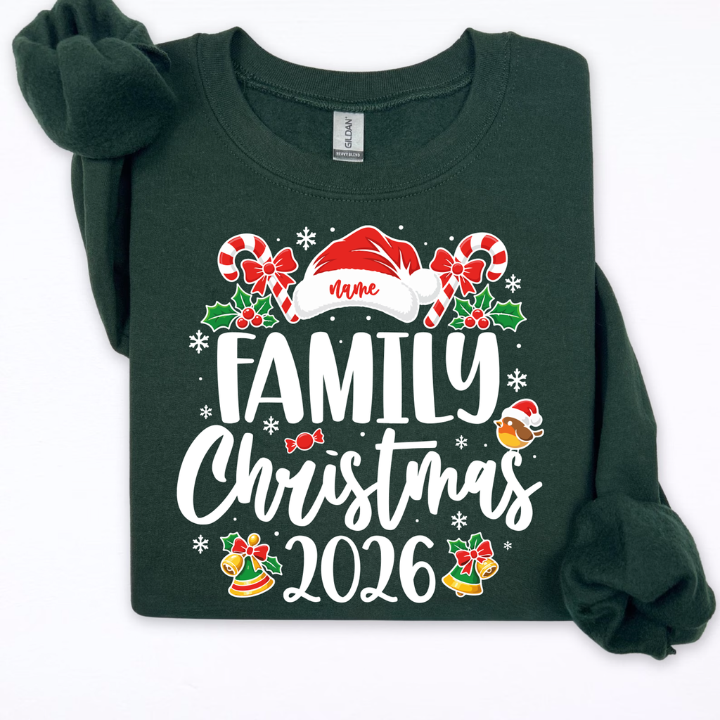 (Customizable)Christmas family shirt, Matching Family Christmas shirt, Bella Canvas Christmas shirt, Christmas sweatshirt, Xmas family tees(QS1508)