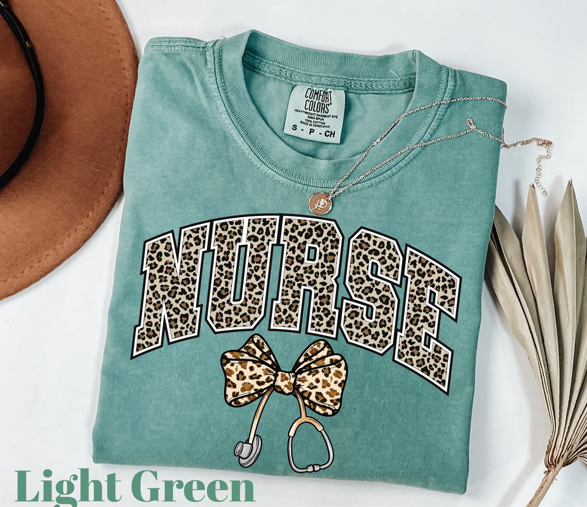 Cheetah Text Nurse,Work Shirts(QS1117)