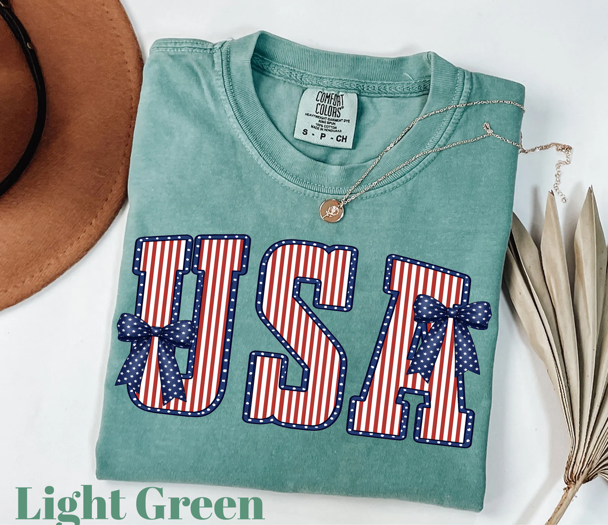 Ribbon and Flag,USA Striped Text(QS1398)