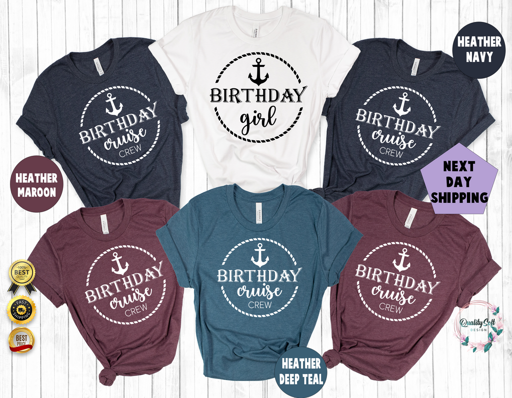 (Customizable)Cruise Birthday,Anchor Shirts(QS1322)