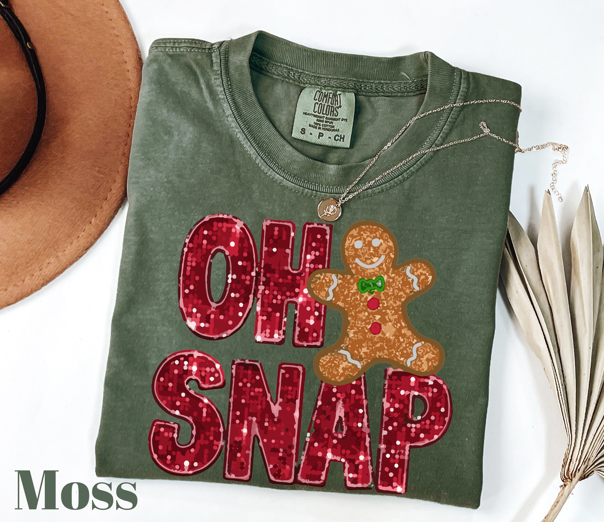 Oh Snap Gingerbread,Christmas Shirts(QS1036)