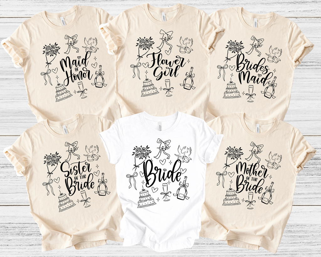 (Customizable)Family and Friends,Bride Shirts(QS1406)