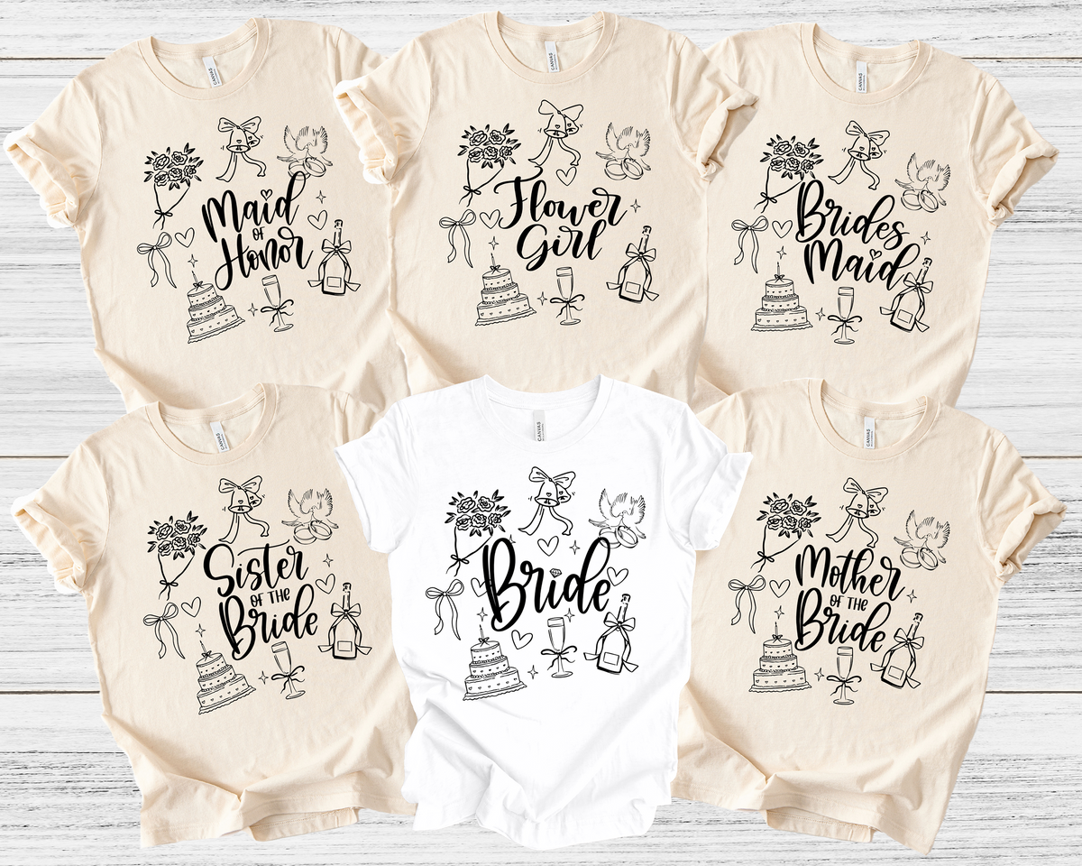 (Customizable)Family and Friends,Bride Shirts(QS1406)