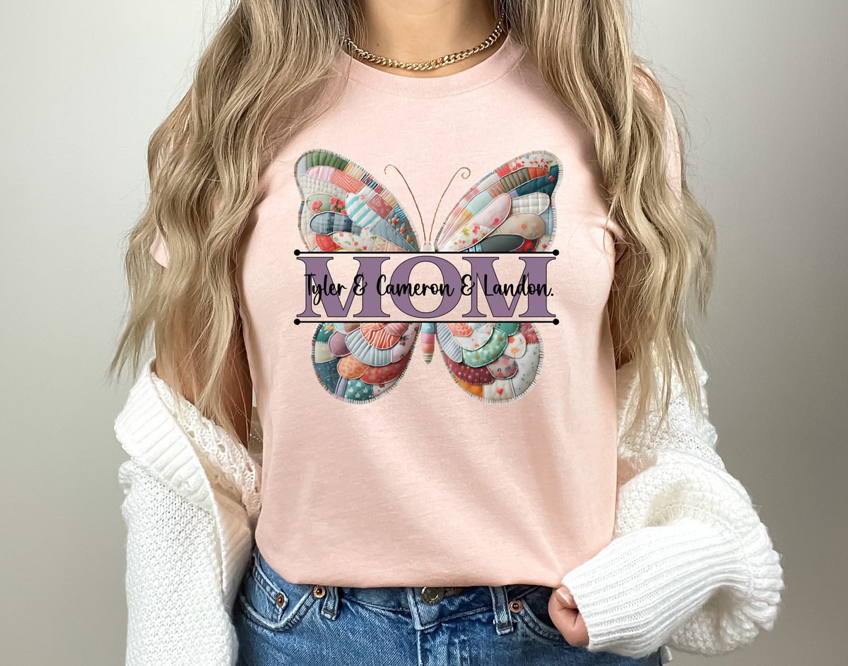 (Customizable)Mom and Family,Butterfly Shirts(QS1311)
