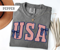 Ribbon and Flag,USA Striped Text(QS1398)