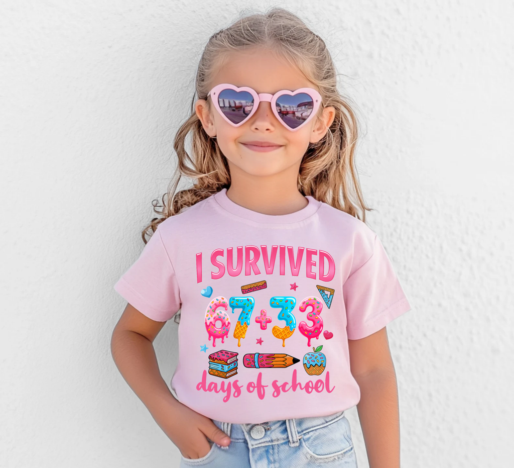 I Survived 100 Days,School Shirts(QS1193)