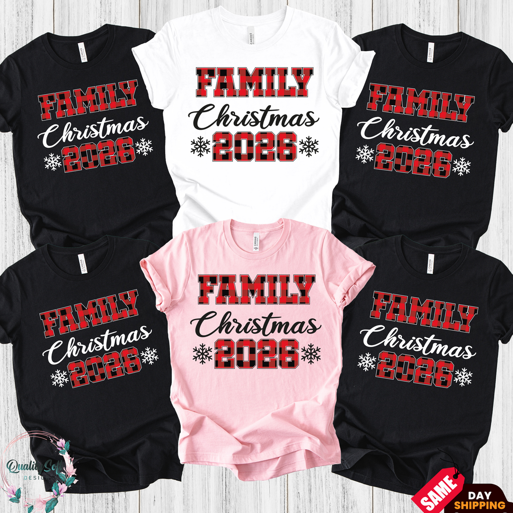 Christmas family shirt, Matching Family Christmas shirt, Bella Canvas Christmas Short and Long sleeve shirt, Christmas sweatshirt, Xmas family tees(QS1534)