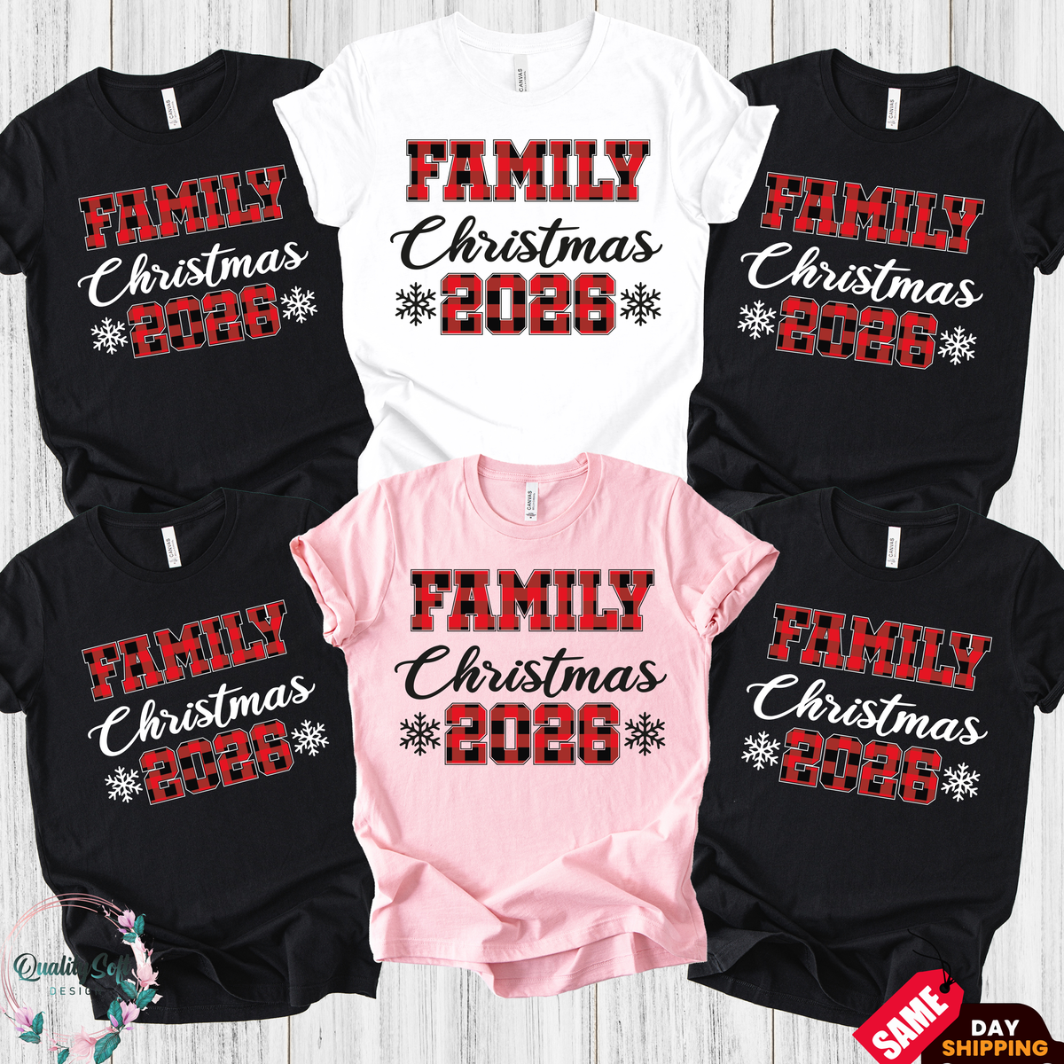 Christmas family shirt, Matching Family Christmas shirt, Bella Canvas Christmas Short and Long sleeve shirt, Christmas sweatshirt, Xmas family tees(QS1534)
