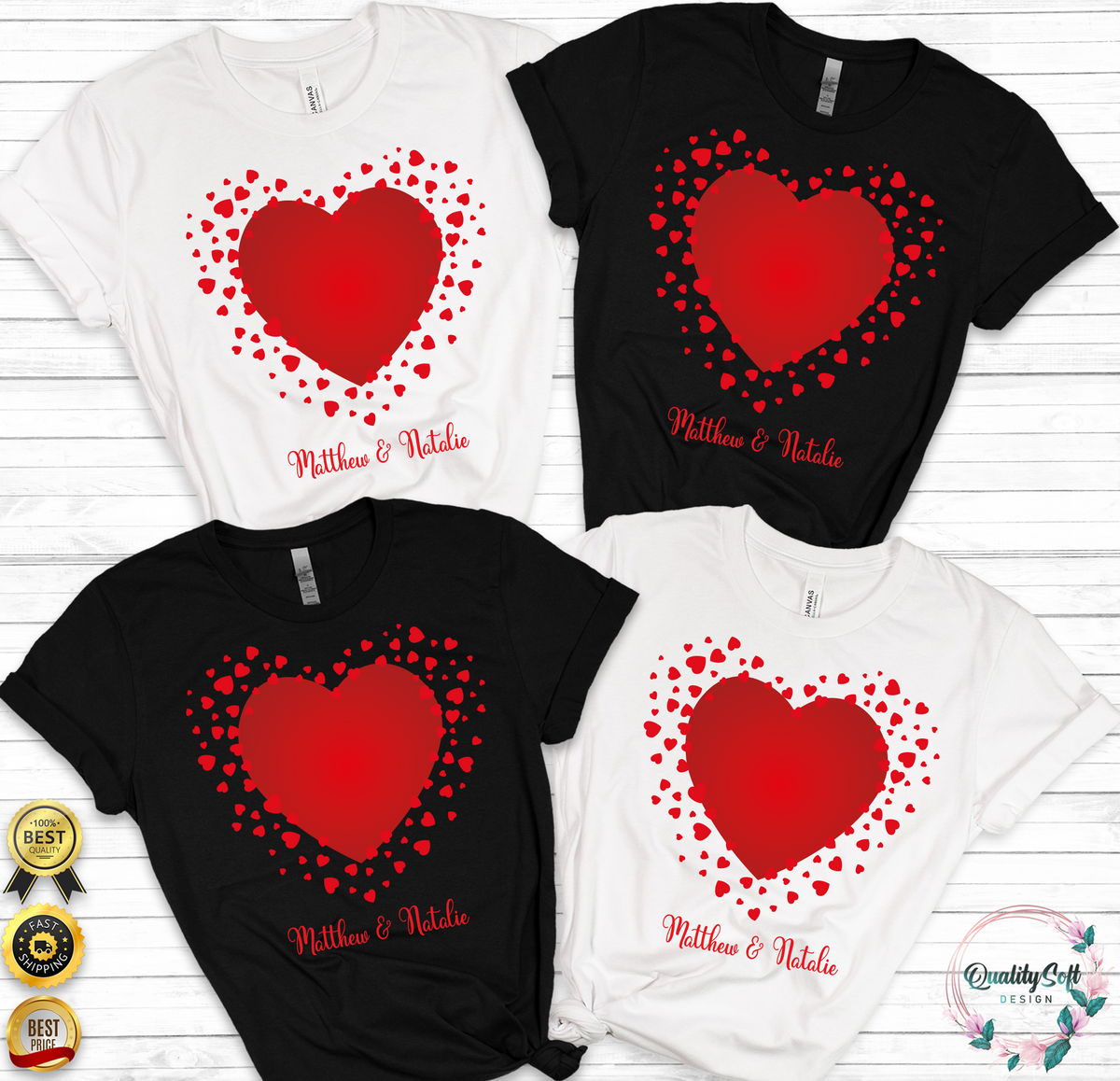 (Customizable)Valentines Day,Couple Shirts(QS1216)