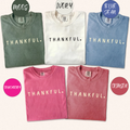 Comfort colors Thankful Shirt, Thanksgiving cute shirt (QS1003)