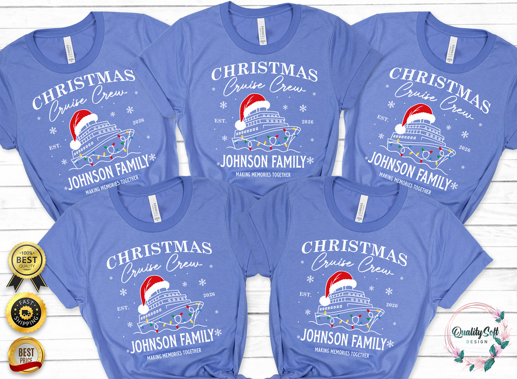 (Customizable)Christmas Cruise Crew Shirts, Cruisin family shirts(QS1517)