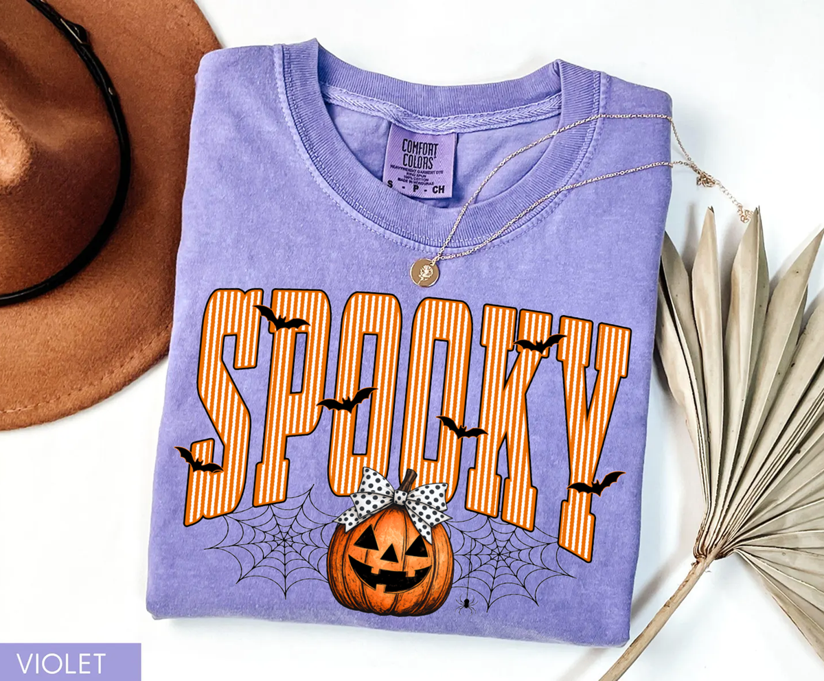 Spooky,Halloween Pumpkin Shirt(QS1446)