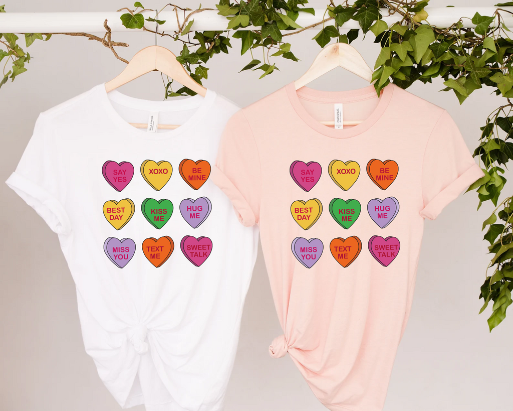 Valentines,Candy Heart Shirts(QS1218)
