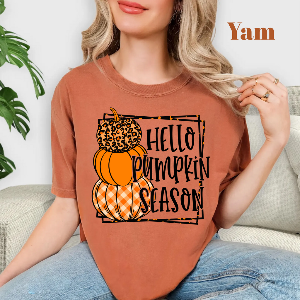 Comfort color Pumpkin Shirt, halloween pumpkin cute shirt,(QS1539)