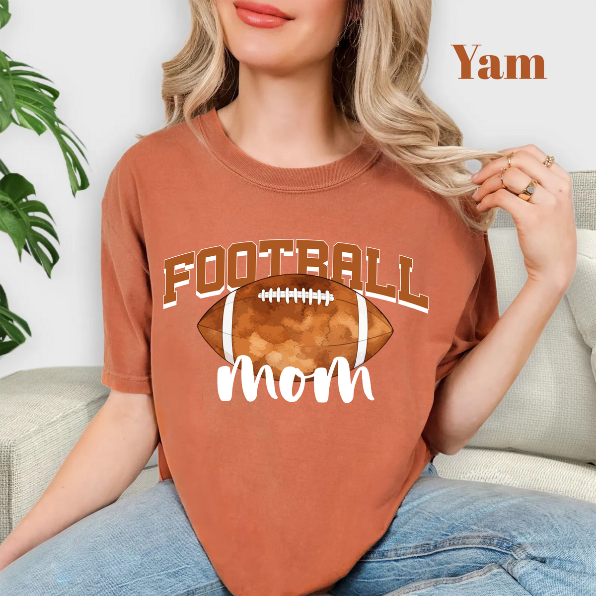 Football Mom Shirts,Sports for Her(QS1524)