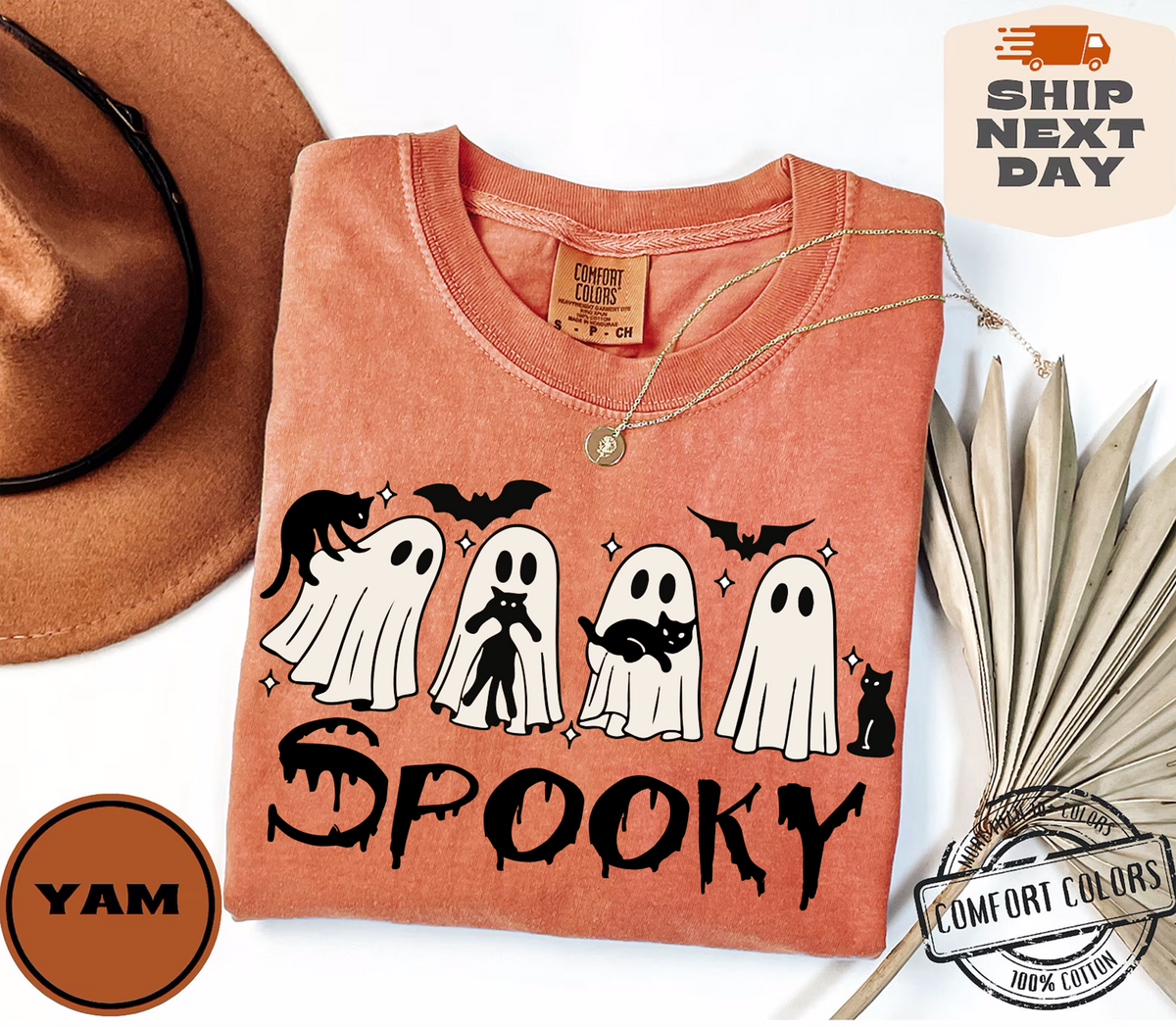 Spooky Multi Ghost,Halloween Shirts(QS859)